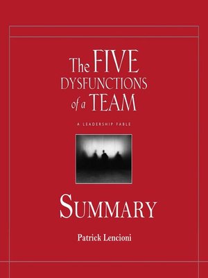 cover image of The Five Dysfunctions of a Team Summary